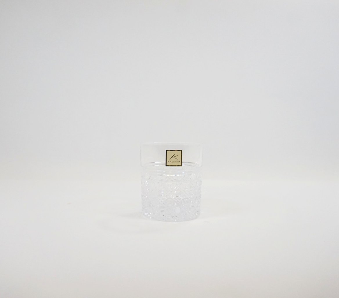 Double Whiskey Glass - Octagonal Basket Weave
