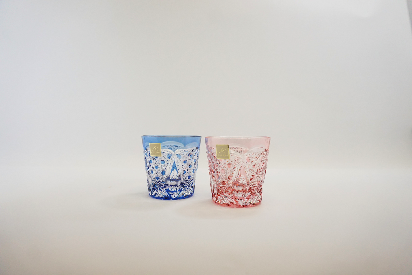 A Pair of Sake Glasses - Octagonal Basket Weave